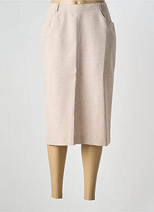 Fustă midi bej FRANCOISE DE FRANCE femeie