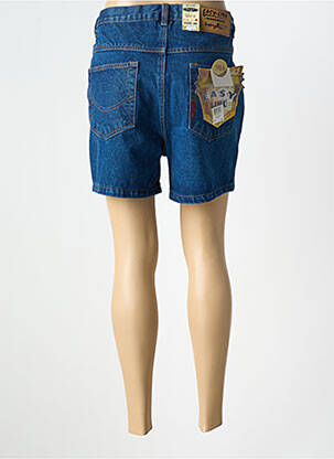 Șort țesătură denim talie înaltă albastru EASYLINE femeie