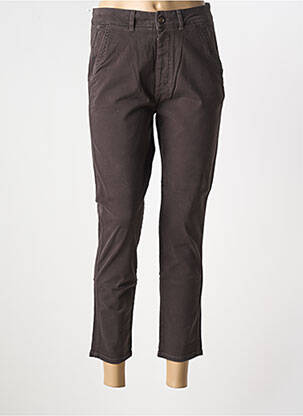 Pantalon 7/8 talie cu cleme mărime normală gri REIKO femeie