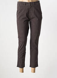 Pantalon 7/8 talie cu cleme mărime normală gri REIKO femme