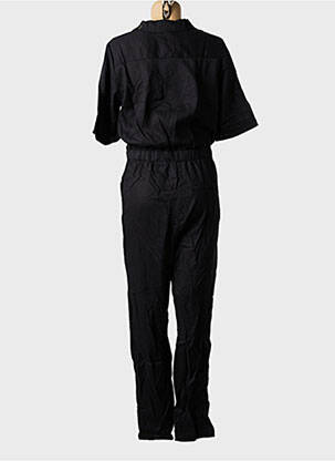 Salopetă-pantalon închidere cu nasturi pe față mâneci 3/4 negru GRACE & MILA femeie