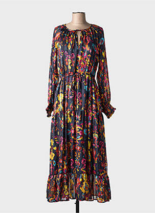 Rochie lungă mâneci lungi mâneci lungi negru GRACE & MILA femeie