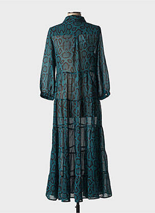 Rochie lungă mâneci lungi mâneci lungi verde GRACE & MILA femeie