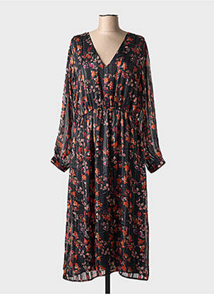 Rochie lungă mâneci lungi mâneci lungi negru LA PETITE ETOILE femeie