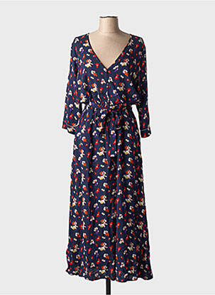 Rochie lungă mâneci lungi mâneci lungi albastru GRACE & MILA femeie