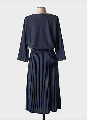 Rochie midi mâneci lungi mâneci lungi albastru GRACE & MILA femeie