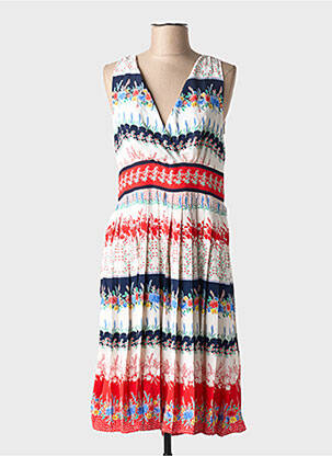 Rochie midi croială fluidă fără mâneci alb RYUJEE femeie