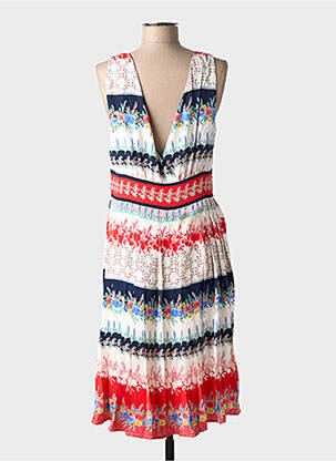 Rochie midi croială fluidă fără mâneci alb RYUJEE femeie