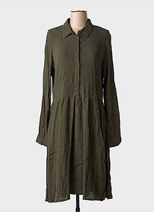 Rochie midi mâneci lungi mâneci lungi verde MINIMUM femeie