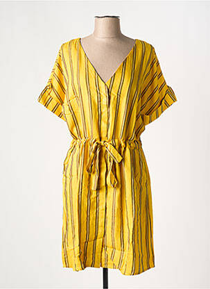 Rochie midi mâneci scurte mâneci scurte galben VILA femeie