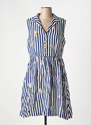 Rochie midi fără mâneci fără mâneci albastru LOUCHE femeie