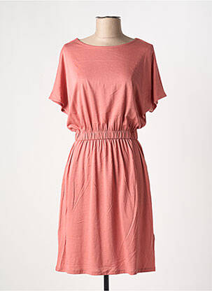 Rochie midi mâneci scurte mâneci scurte roz ARMEDANGELS femeie