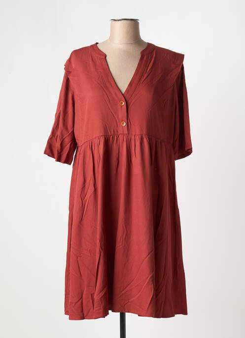 Rochie midi portocaliu GRACE & MILA femeie