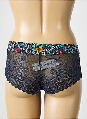 Shorty efect material satinat albastru EMPREINTE femeie