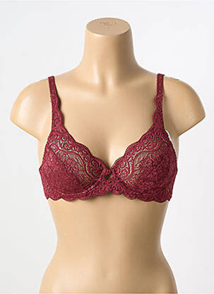 Sutien efect material satinat roșu TRIUMPH femeie