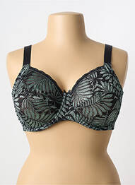 Sutien broderie sutien cupe întregi cu decolteu înalt negru ANTIGEL femme