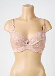 Sutien efect material satinat sutien cupe întregi cu decolteu înalt roz TRIUMPH femme