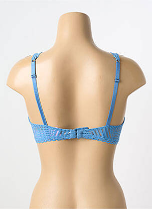 Sutien efect material satinat top sutien modelat albastru ANTIGEL femeie