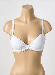 Sutien efect material satinat top sutien modelat alb ANTIGEL femme