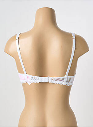 Sutien efect material satinat top sutien push-up alb ANTIGEL femeie