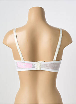 Sutien efect material satinat top sutien push-up bej ANTIGEL femeie