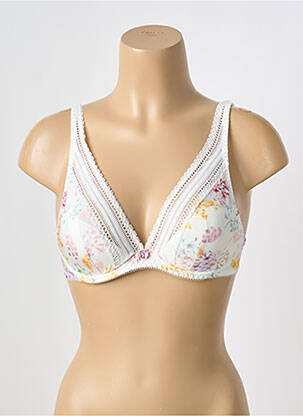 Sutien efect material satinat top sutien modelat bej ANTIGEL femeie