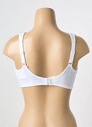 Sutien efect material satinat sutien cupe întregi cu decolteu înalt alb TRIUMPH femeie