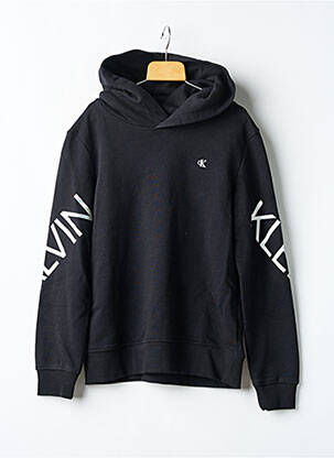 Hanorac cu glugă negru CALVIN KLEIN băiat