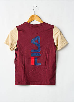 Tricou croială dreaptă mâneci scurte roșu FILA copil