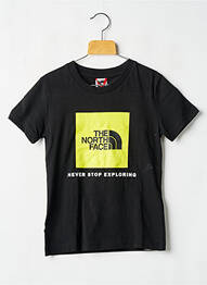 Tricou croială dreaptă mâneci scurte negru THE NORTH FACE garcon