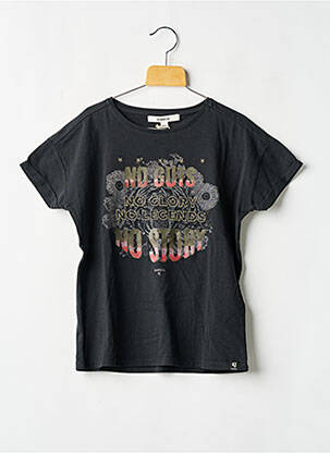 Tricou croială dreaptă mâneci scurte negru GARCIA băiat