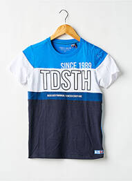Tricou croială dreaptă mâneci scurte albastru TEDDY SMITH băiat