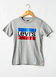 Tricou croială dreaptă mâneci scurte gri LEVIS garcon