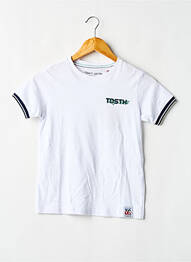 Tricou croială dreaptă mâneci scurte alb TEDDY SMITH băiat