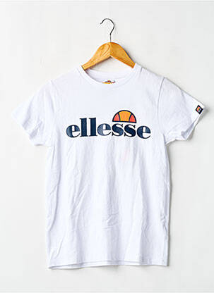 Tricou croială dreaptă mâneci scurte alb ELLESSE băiat