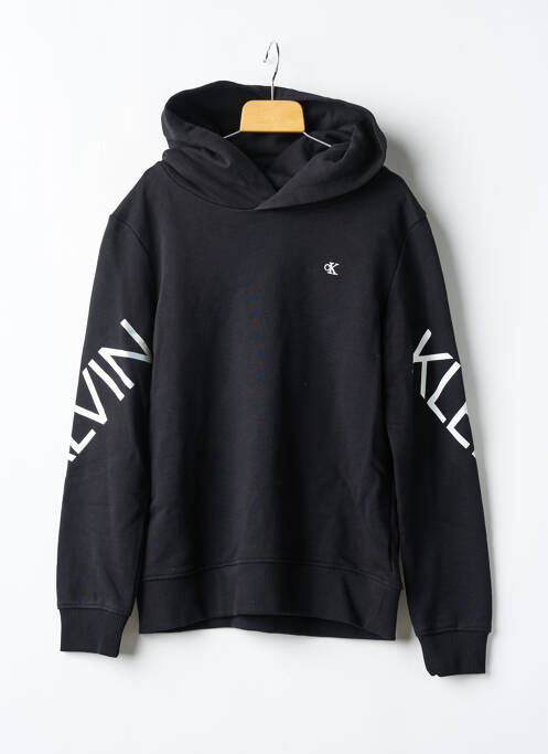 Hanorac cu glugă negru CALVIN KLEIN băiat