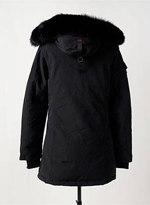 Parka mâneci lungi cu glugă negru HELVETICA femeie