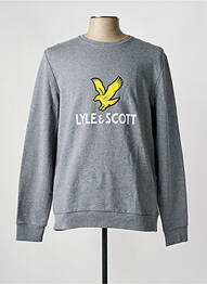 Hanorac plasă semi-opacă mâneci lungi gri LYLE & SCOTT bărbat