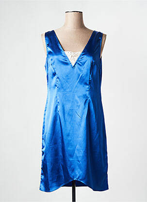 Rochie midi mâneci 3/4 mâneci 3/4 albastru M DE MIGUEL femeie
