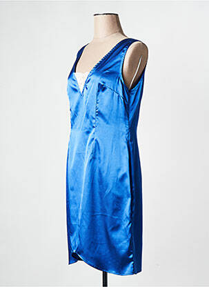 Rochie midi mâneci 3/4 mâneci 3/4 albastru M DE MIGUEL femeie