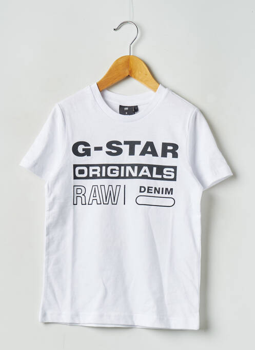Tricou alb G STAR băiat