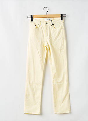 Blugi cu croială dreaptă galben MANGO femeie