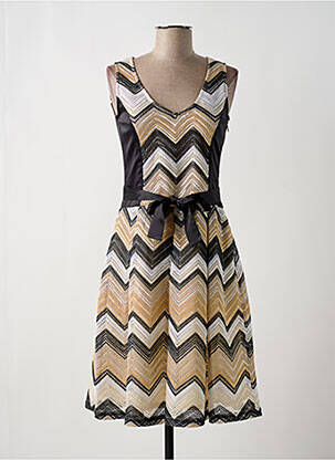 Rochie midi bej PAUL BRIAL femeie