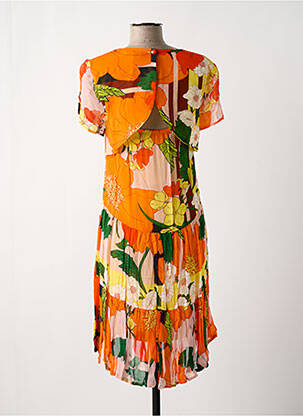 Rochie midi portocalie PAUL BRIAL femeie