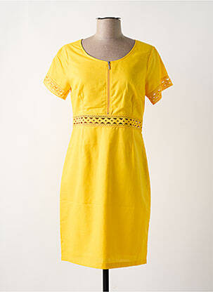 Rochie midi galben PAUL BRIAL femeie