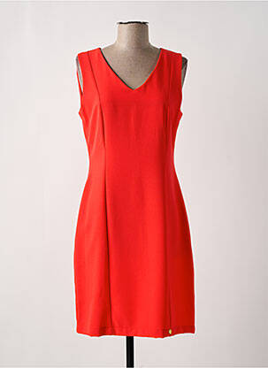 Rochie midi portocalie PAUL BRIAL femeie