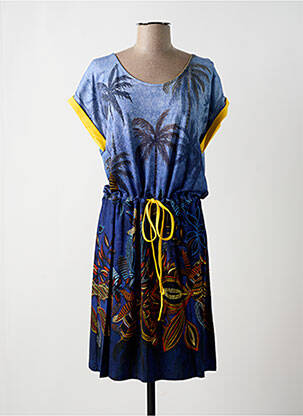 Rochie midi albastru PAUL BRIAL femeie