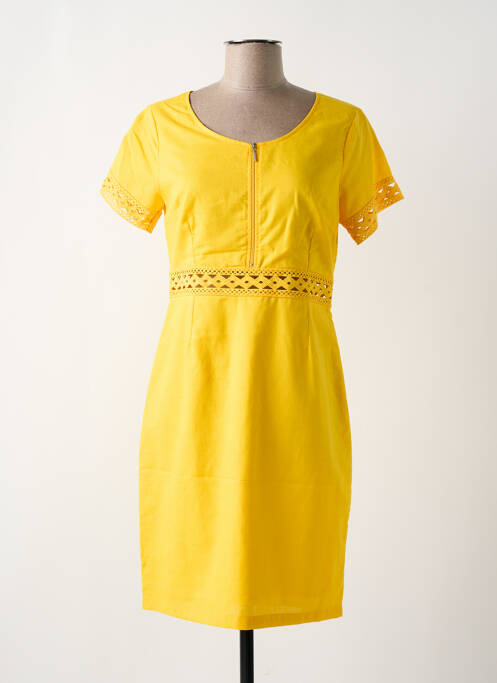 Rochie midi galben PAUL BRIAL femeie