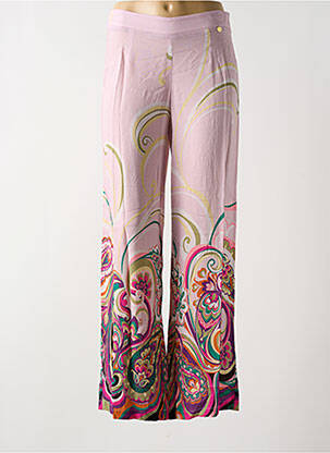 Pantalon larg roz PAUL BRIAL femeie