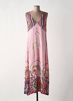 Rochie midi roz PAUL BRIAL femeie